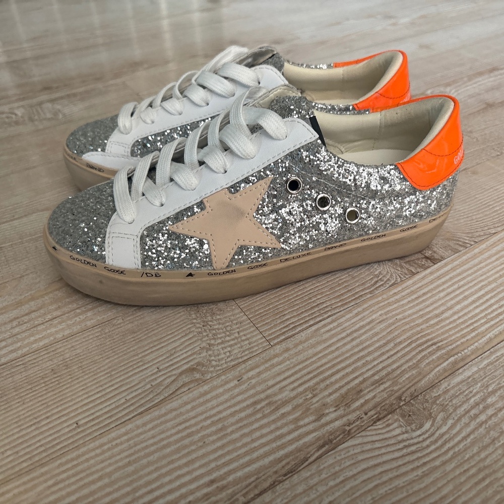 Golden Goose Super-Star Silver and Orange